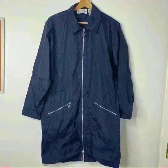Diane Von Furstenberg Jackets & Blazers - Diane von furstenberg blue rainCoat windbreaker